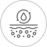 Icon depicting water being treated